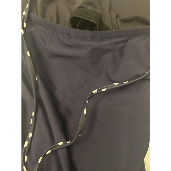 J Crew navy with white polka dot straps size 4 one pice swimsuit - Picture 2 of 4